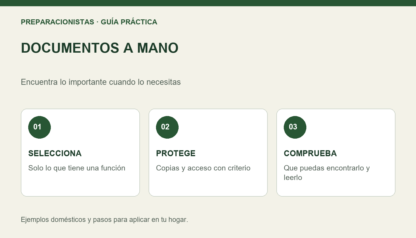 Carpeta de documentos para emergencias: qué guardar y cómo encontrarlo