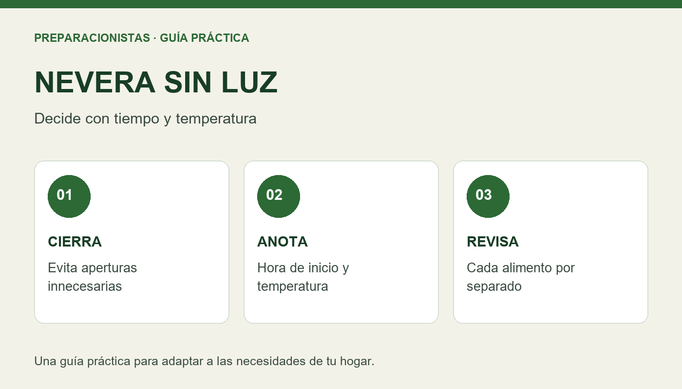 Nevera y congelador sin luz: qué conservar y qué tirar