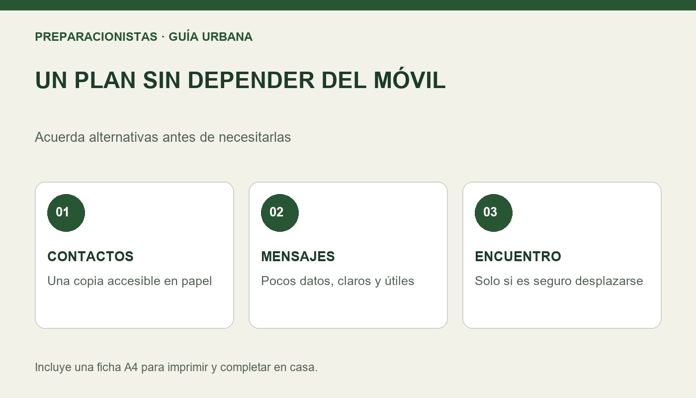 Plan familiar si falla el móvil: contactos, mensajes y puntos de encuentro
