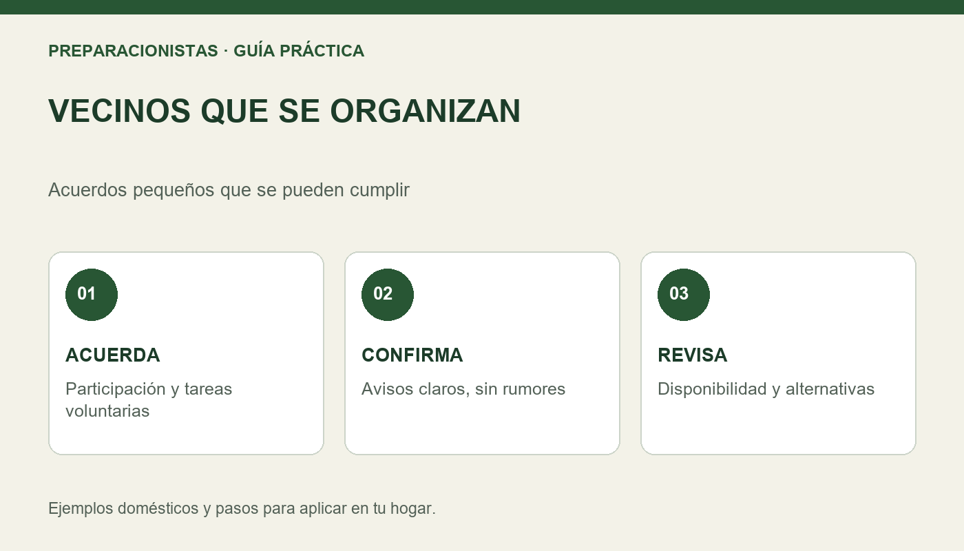 Plan de ayuda entre vecinos: acuerdos sencillos para emergencias en un edificio