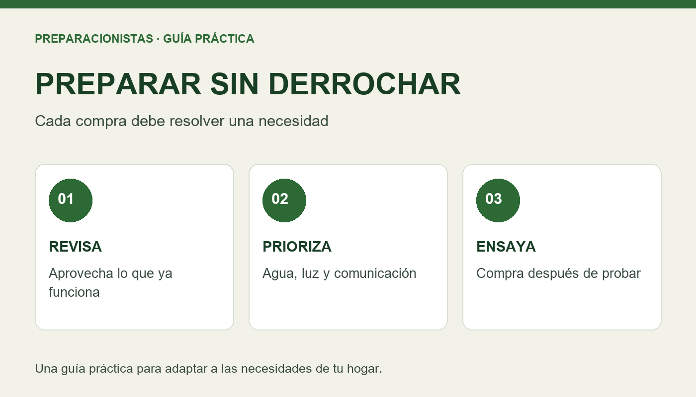 Prepararse con poco dinero: prioridades antes de comprar equipo Prepararse con poco dinero: prioridades antes de comprar equipo