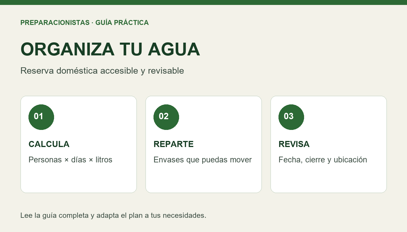 Cómo organizar una reserva de agua en casa sin desperdiciarla